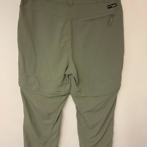 Columbia Mens Pants Size 38W Green Zip Off Legs Gorpcore Rugged Utility Hiking - Picture 3 of 12